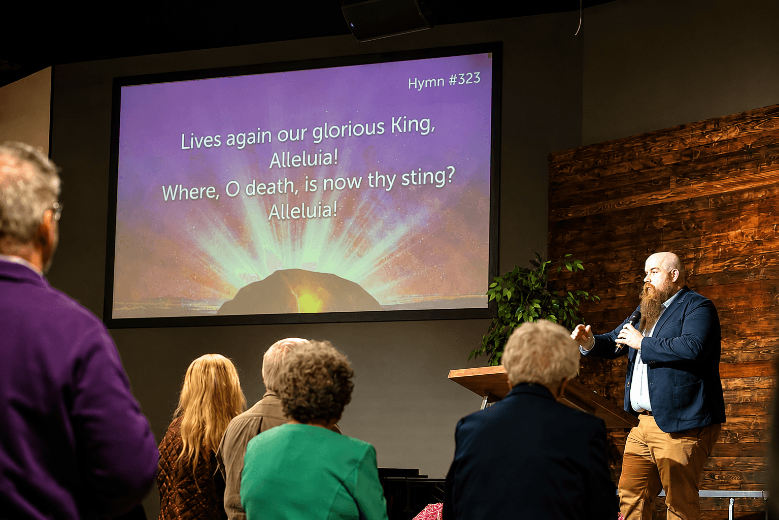 Pastor preaching at Faithway Baptist Church
